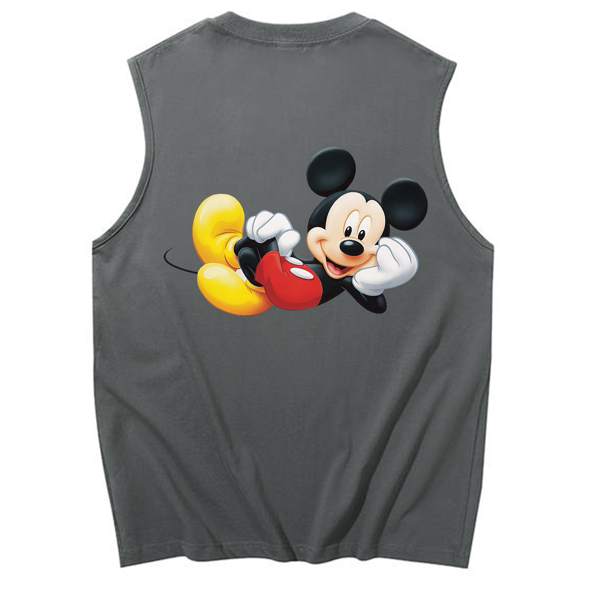 ミッキーマウス Mickey Mouse コットン100％タンクトップ（背面プリント）